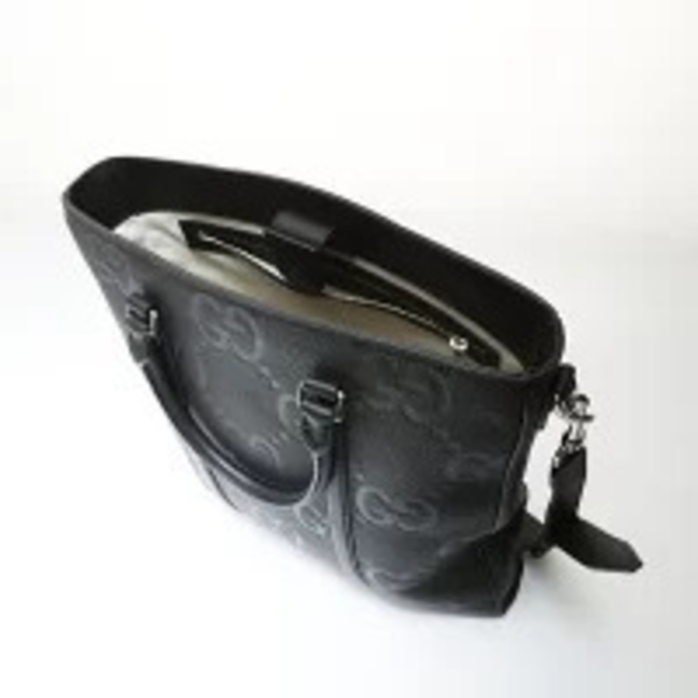 Gucci GG Black Tote Leather Jumbo Bag - Picture 11 of 12